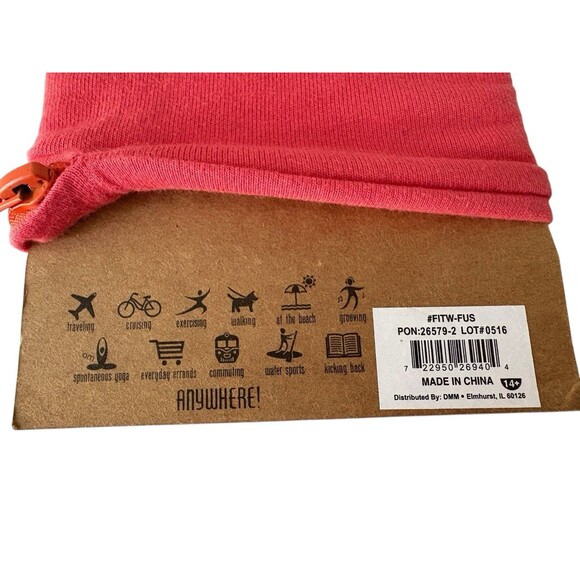 New Fit Kicks Fitwrist Active Lifestyle Wrist Wallet Coral Orange Hands Free - Picture 5 of 7